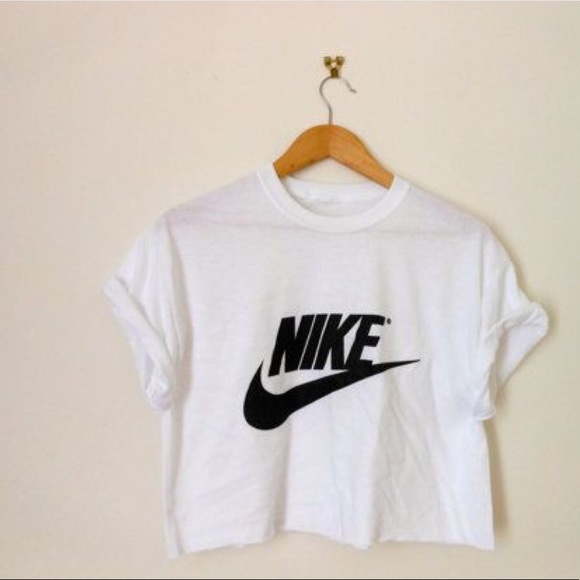 nike white crop